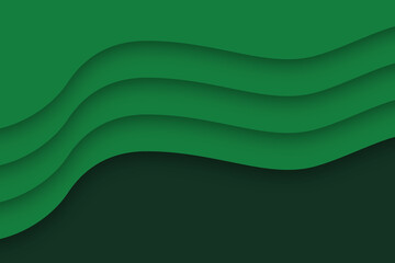 Green abstract background. Soft shapes. Minimalistic backdrop for graphic design, website, banner. Vector illustration.