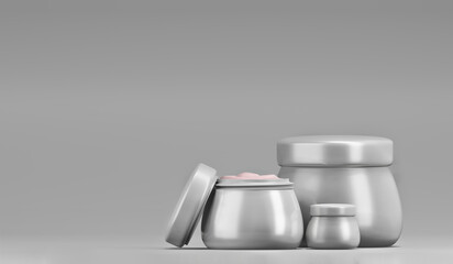 Mockups cosmetic containers 3D