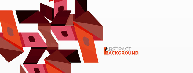 Creative geometric wallpaper. Abstract ribbon style line composition. Techno business template for wallpaper, banner, background or landing