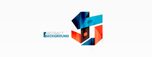 Creative geometric wallpaper. Abstract ribbon style line composition. Techno business template for wallpaper, banner, background or landing