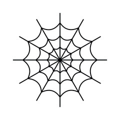 Web icon. Halloween and spider symbol. Isolated vector illustration on white background.