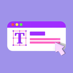 Stylized 3D Typography Setting Illustration