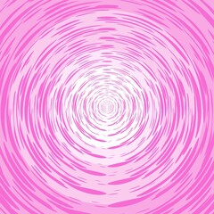 Endless funnel. Vector dynamic pink background. Pink and white pattern in the form of swirling lines. Spiral, infinity, space.