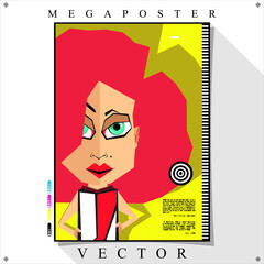 Desenho de personagem Colorido em Vetor para Poster