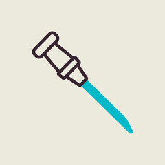Catheter vector icon. Medical sign