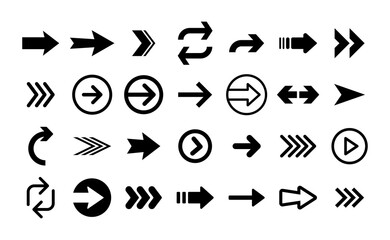 Arrow vector icon collection. Set of arrow elements for design.