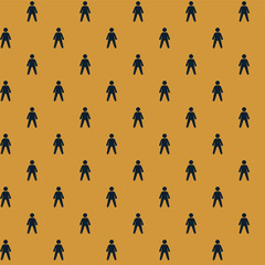 Abstract seamless pattern, cute little men