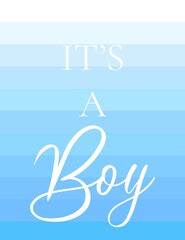 Boy or girl hand drawn modern lettering - Baby shower announcement banner, card - Gender reveal party - Vector illustration isolated