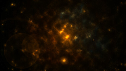 Star particle motion on black background, starlight nebula in galaxy at universe Space background