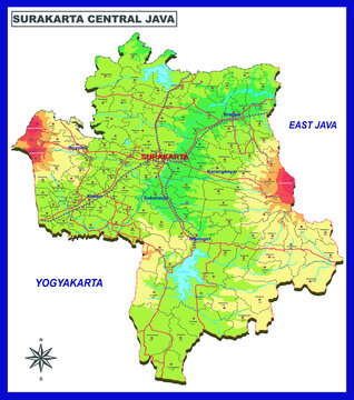 Map of Surakarta (Solo) City