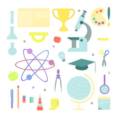 set of icons for education