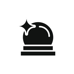 Crystal ball icon flat style isolated on white background. Vector illustration