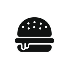 Hamburger icon flat style isolated on white background. Vector illustration