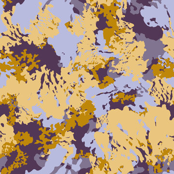 UFO camouflage of various shades of beige, brown and violet colors