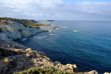 View of Mediterranean. View from the Paphos in Cyprus. 