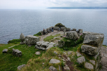 A view of the sea from a hill