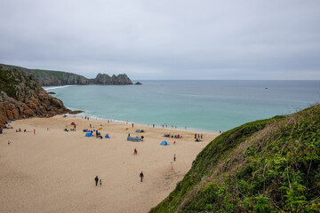 Beautiful beach in Cornwall of the UK 