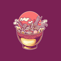 Ramen Japan Illustration