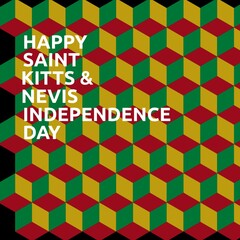 Image of happy saint kitts and nevis independence day on background with cubes