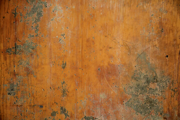 orange wood background concrete forming stain dirty old damaged texture on construction site
