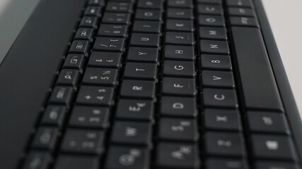 close-up of a black computer keyboard