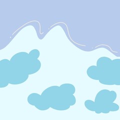 Blue sky abstract background. Illustration