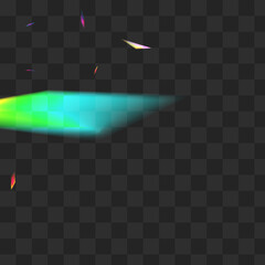 Shiny Kaleidoscope Vector Transparent Background.