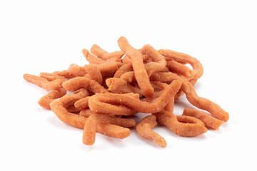 Spicy integral grissini. Integral sticks with pepper and buckwheat. Close up view.