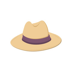 Fototapeta na wymiar Cowboy Hat Flat Illustration. Clean Icon Design Element on Isolated White Background