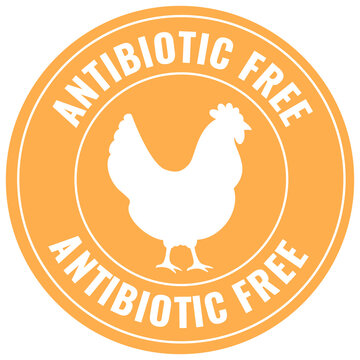 Antibiotic free chicken meat icon