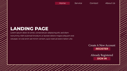 Landing Page template created with scribbled effect background