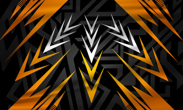 Modern orange abstract futuristic and geometric background