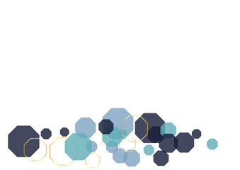 Dark Blue Cell Background White Vector. Polygon Graphic Backdrop. Concept Template. Blue Atom Energy. Line Background.