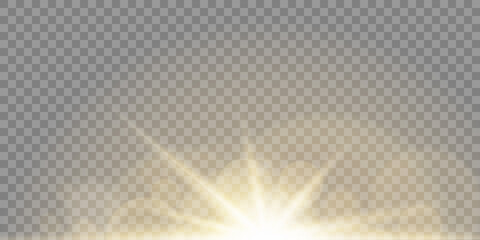 Vector transparent sunlight special lens flare light effect. PNG. Stars ligh. Bom light. Vector illustration