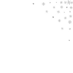 Silver Confetti Background White Vector. Dot Magical Texture. Luminous Flake Wintry. Metal Shine Illustration.