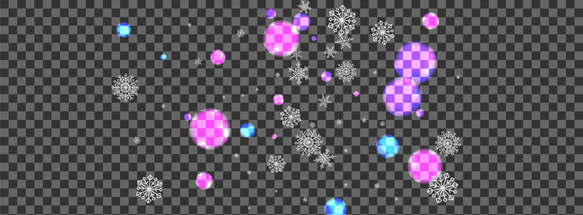 Purple Blur Background Transparent Vector. Bokeh Galaxy Texture. Gray Elegant. Bright Flakes Happy. Snowy Design.