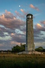 Vertical shot of William Livingstone Memorial Lighthouse. Historical place in Detroit, Michigan.