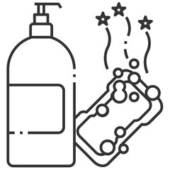 Simple soap outline icon