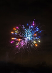 colorful fireworks in the sky