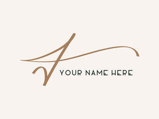 Obraz premium VT monogram logo.Calligraphic signature icon.Uppercase letter v, letter t.Lettering sign isolated on light fund.Wedding, fashion, beauty alphabet initials.Handwritten style characters.