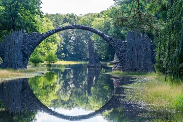 Acrylic prints The Rakotzbrücke Rakotzbrücke (Teufelsbrücke) im Rhododendronpark Kromlau