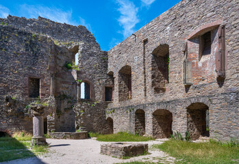 Fototapeta na wymiar Castle Hohenbaden old ruin. Baden Baden, Baden Wuerttemberg, Germany, Europe
