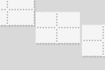 Blank Postage Stamp for Mockup. 3D Render.