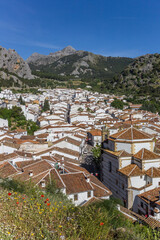 Fototapeta na wymiar Rooftops of the old village Grazalema in the national park, Spain