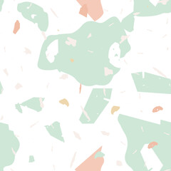 Terrazzo seamless pattern. Earthy  minimalistic