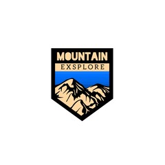 Simple and elegant mountain logo