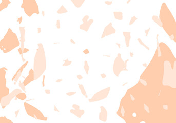 Terrazzo modern abstract template. Orange texture