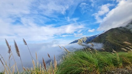 nuebes y montañas