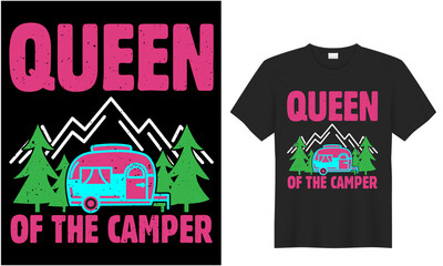 Camping Hiking quotes t shirt design 100% vector best Vector graphic for t shirt and other uses. print ready any products black background

