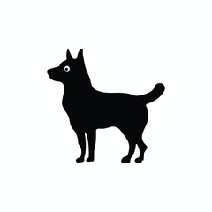 Dog animal vector logo design 
